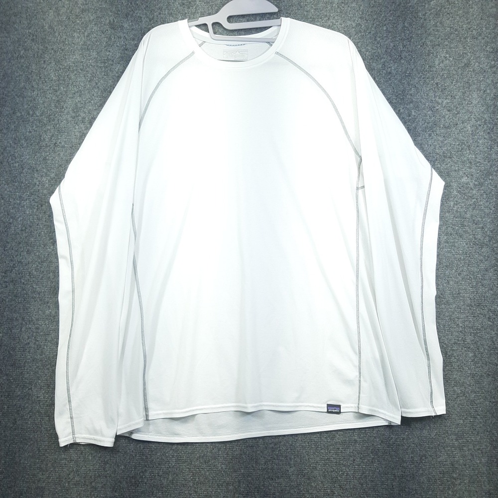 Patagonia Long Sleeve Capilene Lightweight Baselayer 45641FA15 XL White Mens Top
